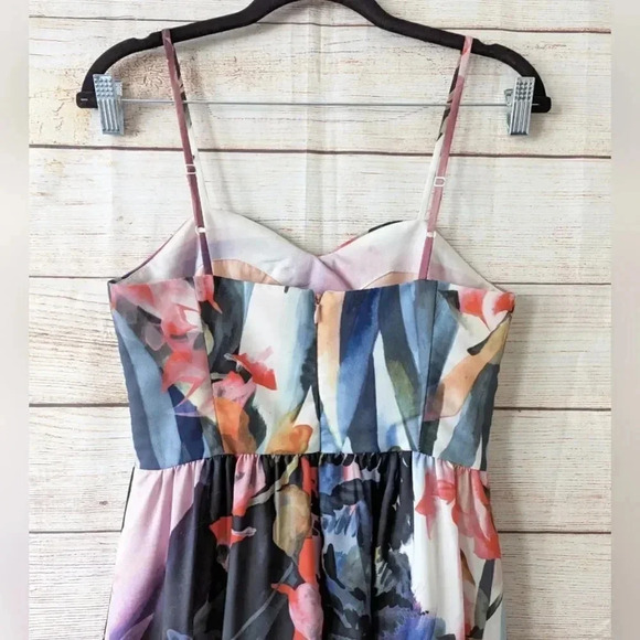 Corey Lynn Calter Size 0 Knee Length Spaghetti Strap Dress Daybreak Floral Lined - Picture 9 of 12